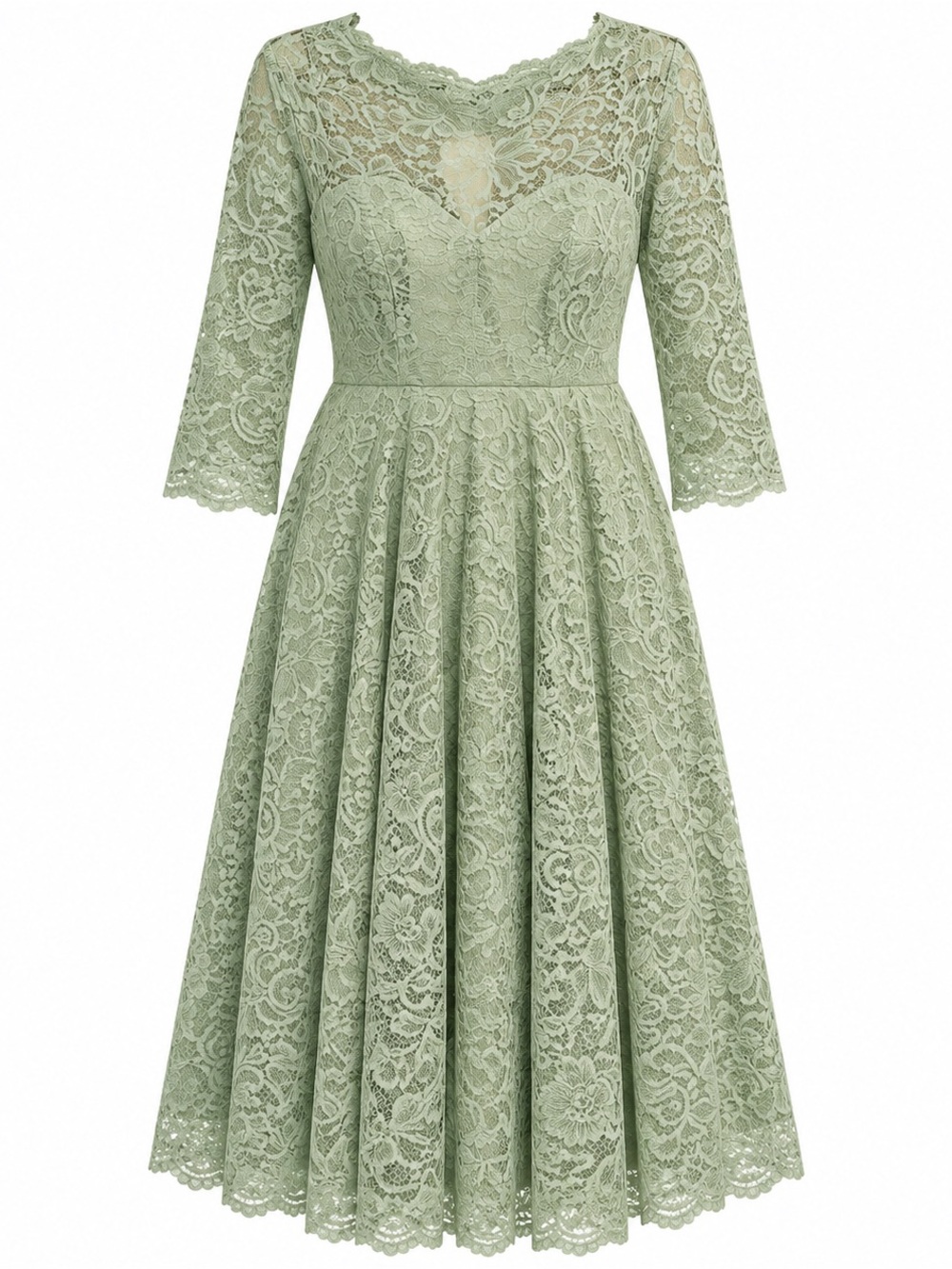 Torrid Mint Green Lace Midi Skater Dress Size 10 NWT
